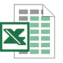 Microsoft Excel icon showing a stylized spreadsheet with green cells and the Excel logo overlay.